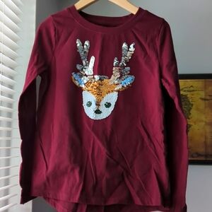 Deer Sequins Long Sleeve